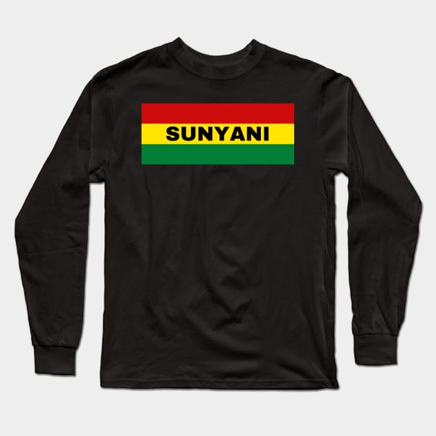 Sunyani City in Ghana Flag Long Sleeve T-Shirt by aybe7elf